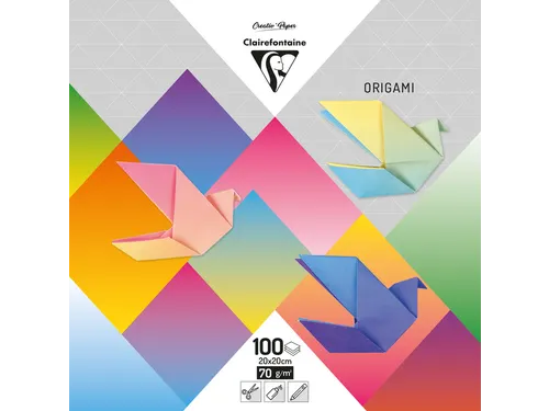 Origami Clairefontaine Gradient 20x20cm set à 100 vel 80gram assorti