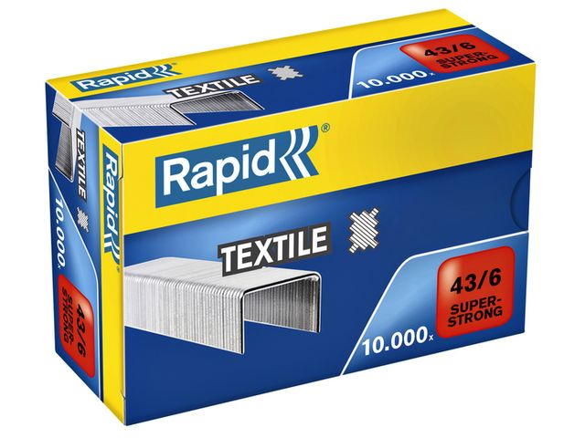 Nieten Rapid 43/6 Textiel Super Strong 10.000st | NietmachineWinkel.nl