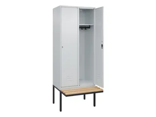 locker met bank,HxBxD 2120x800x815mm,2vak,vak B 400mm,cil.-slot - 2