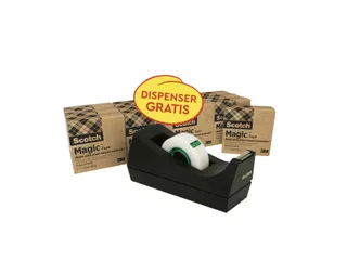 Plakband Scotch Magic 810 19mmx33m transparant 14 rollen + houder - 2