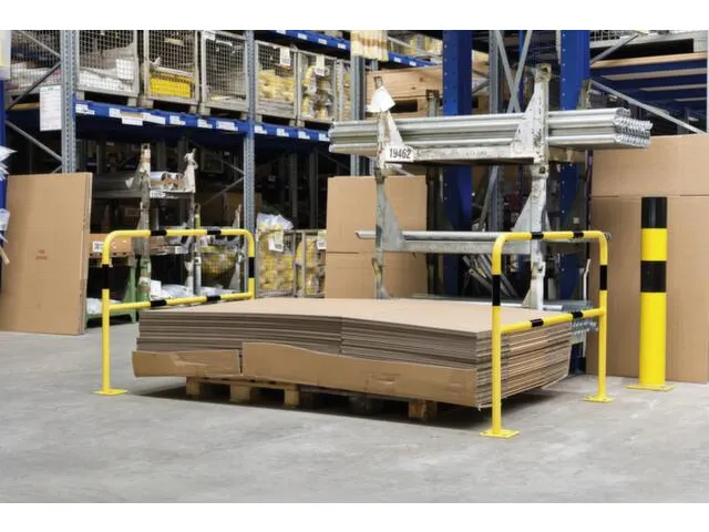 beschermbeugel,v. binnen,HxB 1000x2000mm,staal,geel/zwart