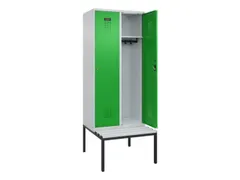 locker met bank,HxBxD 2120x800x815mm,2vak,vak B 400mm,cilinderslot