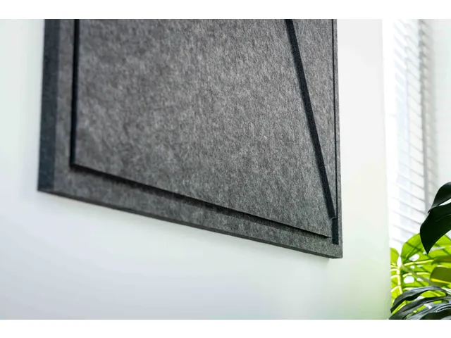 Acoustic Art GEO Large 120x80cm Antraciet Akoestisch kunstwerk Geometr