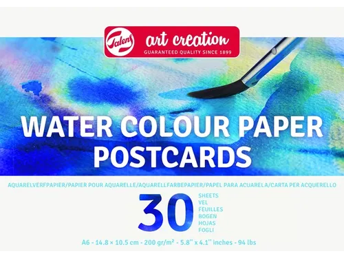 Aquarelverfpapier Talens Art Creation 30 witte vellen 200gr 148x105mm