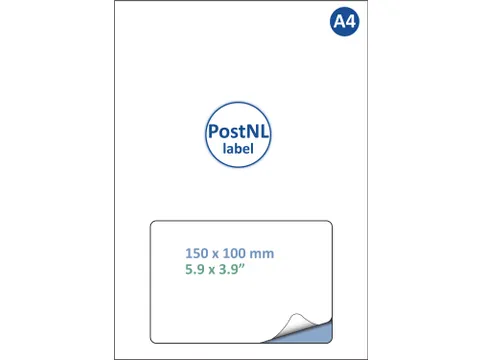 Retourlabel POSTNL label A4 150x100mm 500 Vel