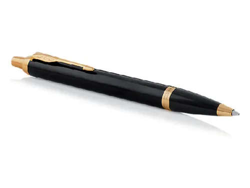 Balpen Parker IM Black Lacquer GT Medium Blauwe inkt