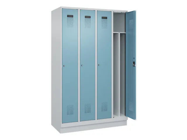 locker voor scheiding van kleding,HxBxD 1950x1200x500mm,4vak