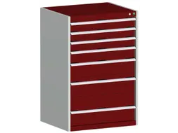 ladekast HxBxD 1200x800x750mm 7laden romp RAL7035 front RAL3004