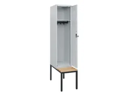 locker met bank,HxBxD 1950x400x815mm,1vak,vak B 400mm,draaigrendel