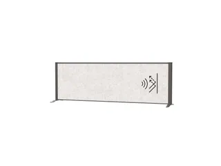 Akoestisch Bureauscherm MAULconnecto 160x50cm vrijstaand Antr/L.grijs - 1