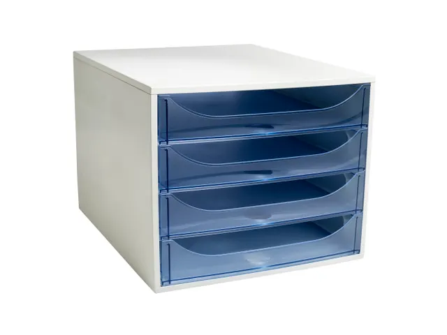 Ladenblok Ecobox 4 Laden A4+ Blauw