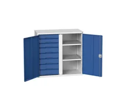 universele kast,HxBxD 1000x1050x550mm,2xStalen bodem,8lade(n)