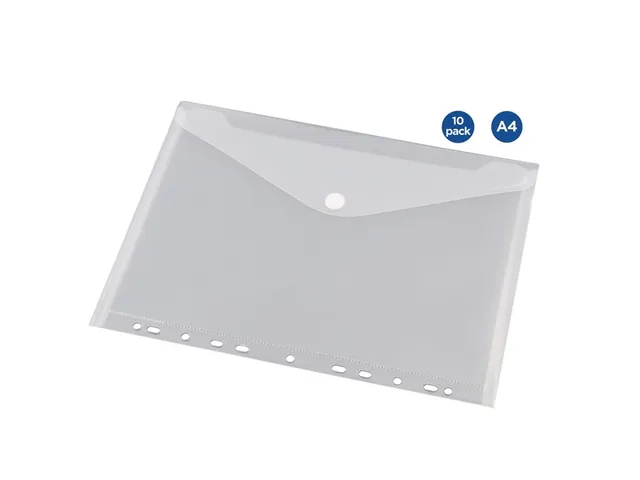 Enveloptas HF2 A4 240x310mm 11-gaats PP transparant wit