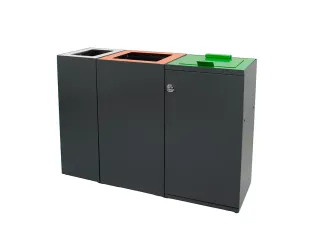 Modulaire Afvalbak met Deur en Zakhouder 85 liter Donkergrijs - 10