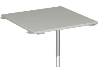 koppelelement voor bureau,90 °,HxBxD 680-820x800x800mm,blad lichtgrij - 1