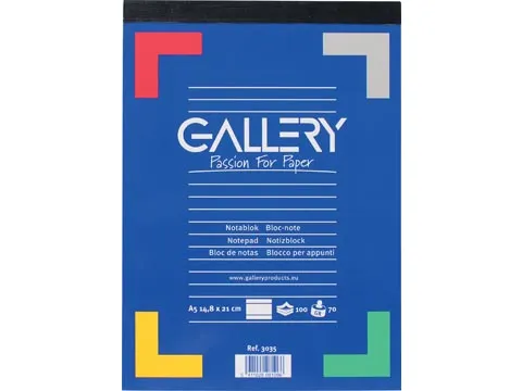 schrijfblok, ft A5, gelijnd, blok van 100 vel