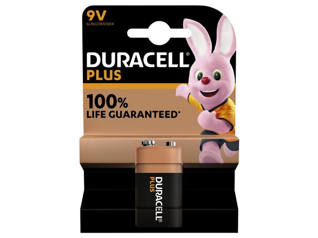 Batterij Duracell Plus 1x9Volt | VoordeligeBatterijen.nl