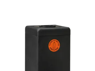 Afvalbak met rozet 90 liter EarthBin zwart oranje - 3