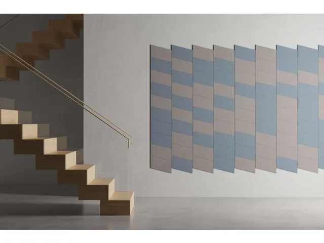 Carreau acoustique PET-Feutre Parallélogramme Bleu 30x25cm 22pcs