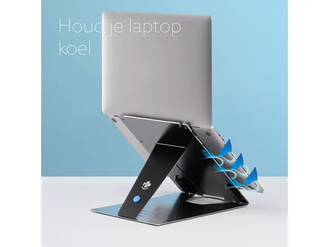 Tablet en laptopstandaard in 1 R-Go Riser Duo voor 10-22 inch Zwart