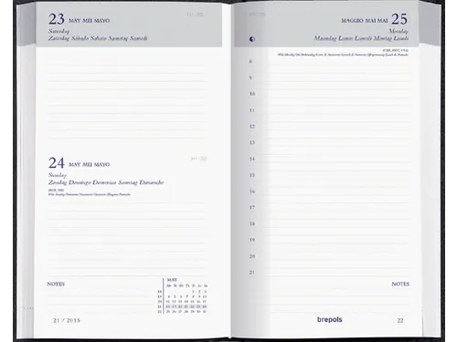 Agenda 2027 Brepols Breform Seta 1dag/1pagina zwart