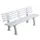 Kunststofbank 740x1500x380mm Zit H 440mm 9 Latten 2 Pootstellen Wit