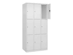 lockerkast,HxBxD 1850x900x500mm,3x3vakken,vak B 300mm,cil.-slot