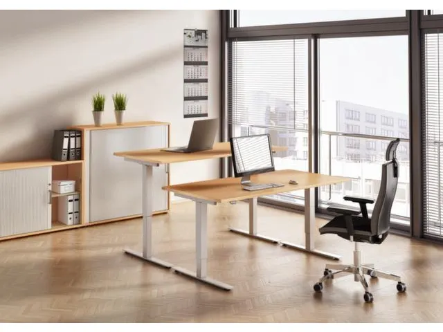 Av. régl. él. hauteur bureau assis/debout,HxlxP 730-1190x1800x800mm