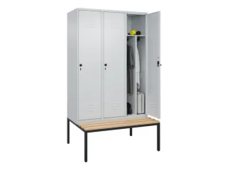locker voor scheiding van kleding,HxBxD 2120x1200x815mm,3vak - 3