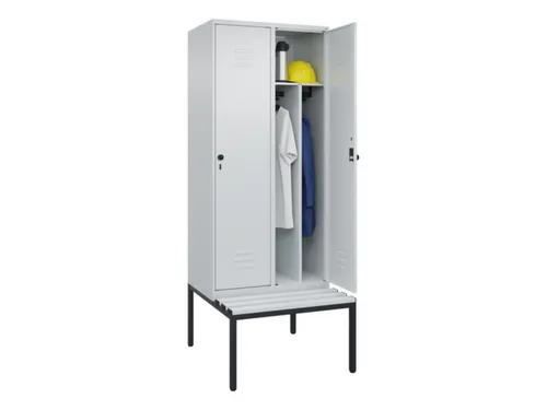 locker voor scheiding van kleding,HxBxD 2120x800x815mm,2vak