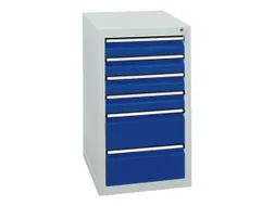 ladekast HxBxD 900x500x500mm 6laden vergrendeling RAL7035 RAL5010