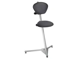 Stahulp Staalbuis Zitting Stof Beige / Bruin Onderstel Grijsaluminium - 1