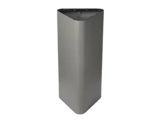 afvalbak,60l,HxBxD 800x380x380mm,romp staal grijs,gesloten - 1