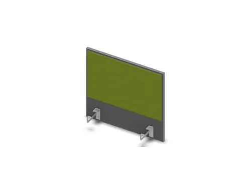 opzetpaneel bureau aanbouw zijkant MS-donkergrijs BN7048-groen 600mm