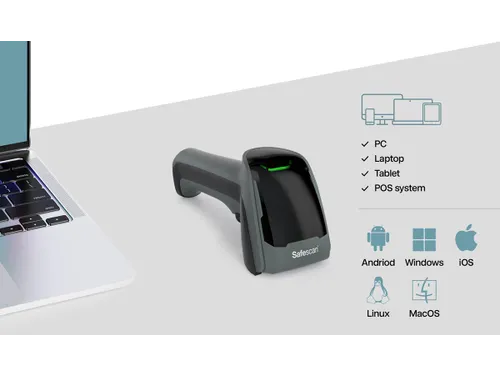 Safescan 350-BT Draadloze Barcodescanner met oplaadstation USB-A