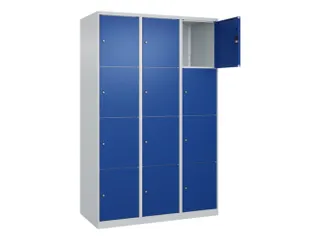 lockerkast,HxBxD 1850x1200x500mm,3x4vakken,vak B 400mm,cil.-slot - 1