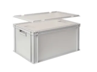 Euronorm-stapelbak,m. isoleerbox,HxLxB 320x600x400mm,65/35l,PP,grijs - 5