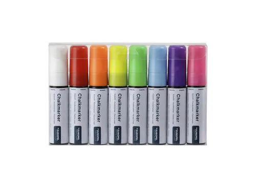 Krijtstift Europel 15mm assorti etui 8 stuks