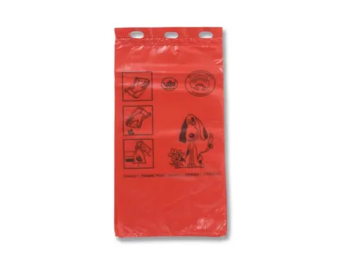 hondenpoepzakjes,dikte 15 µm,LxB 350x200mm,rood