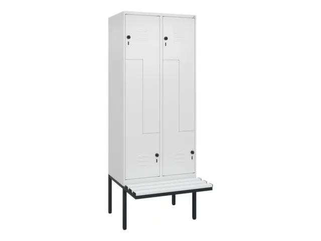 Z-garderobekast,HxBxD 2120x800x815mm,4vak,vak B 400mm,draaigrendel