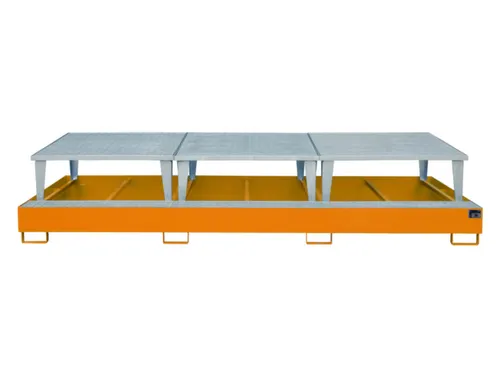 opvangbak,v. 3xIBC,opvangvol. 1000l,HxBxD 780x3850x1460mm