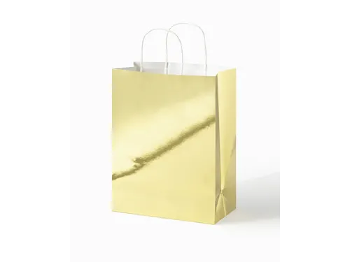 Cadeautas Folia goud kraft 24x31x12cm 20 stuks