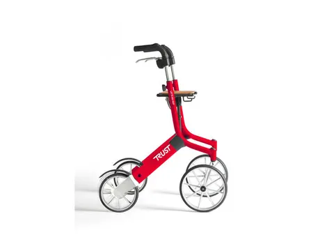 TrustCare Lichtgewicht rollator Let's Go Out Rood/Zwart
