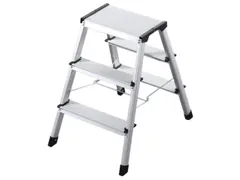 vouwtrapje,3treden,bordes H 600mm,HxBxD 600x440x640mm,aluminium