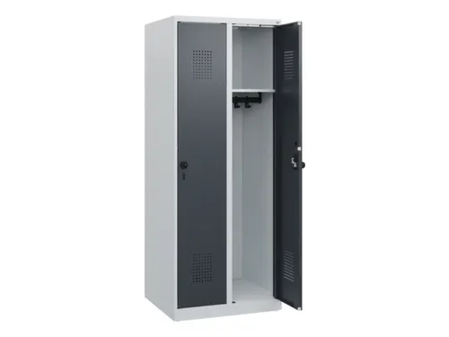 schoollocker,HxBxD 1530x600x500mm,2vak,vak B 300mm,draaigrendel