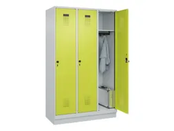 locker,HxBxD 1950x1200x500mm,3vak,vak B 400mm,draaigrendel,sokkel