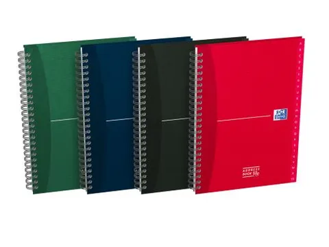 Adresboek Oxford Essentials A5 72vel dubbelspiraal assorti