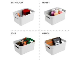 Sigma Home opbergbox 2,5L wit - 17,7x12,8x9,3cm - 3