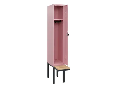 locker met bank,HxBxD 1950x300x815mm,1vak,vak B 300mm,draaigrendel