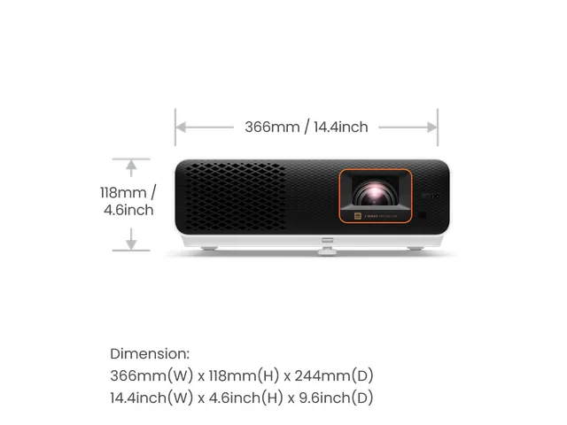BenQ X500i, 2200 ANSI lumens, DLP, UHD 4K (3840x2160), 600000:1, 16:9,